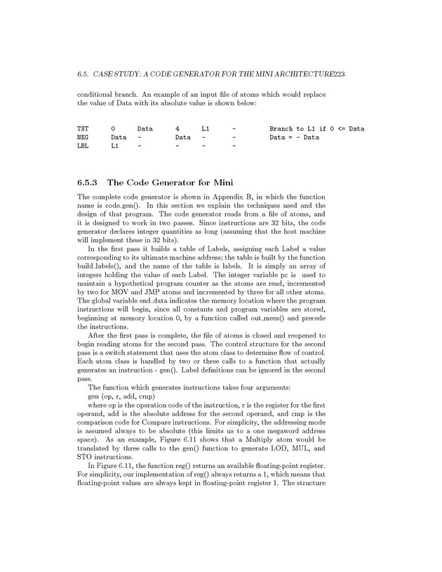 Compiler Design: Theory, Tools, and Examples - Page 223